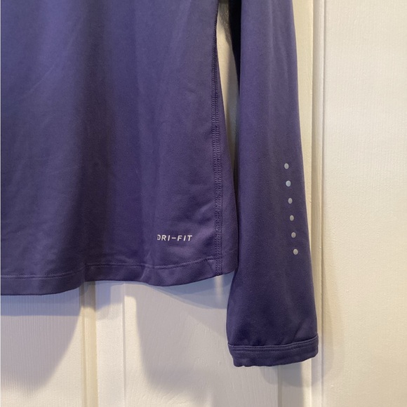 Nike Women's Purple Quarter-Zip Sweatshirt - Picture 8 of 9